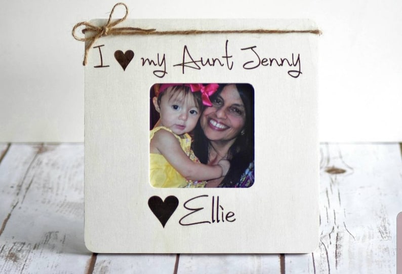 Christmas Gifts for Aunt, Personalized Picture Frame, Christmas Gift from Niece, Uncle Gift, Aunt Gifts, Gifts from Niece, Aunt and Niece image 3