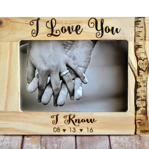 Star Wars I Love You/I Know Picture Frame Wedding Frame Valentine's Day star wars wedding Unique wedding gift Engagement gift image 1