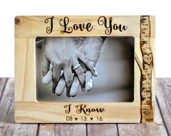 Star Wars "I Love You/I Know" Picture Frame - Wedding Frame - Valentine's Day - star wars wedding - Unique wedding gift - Engagement gift