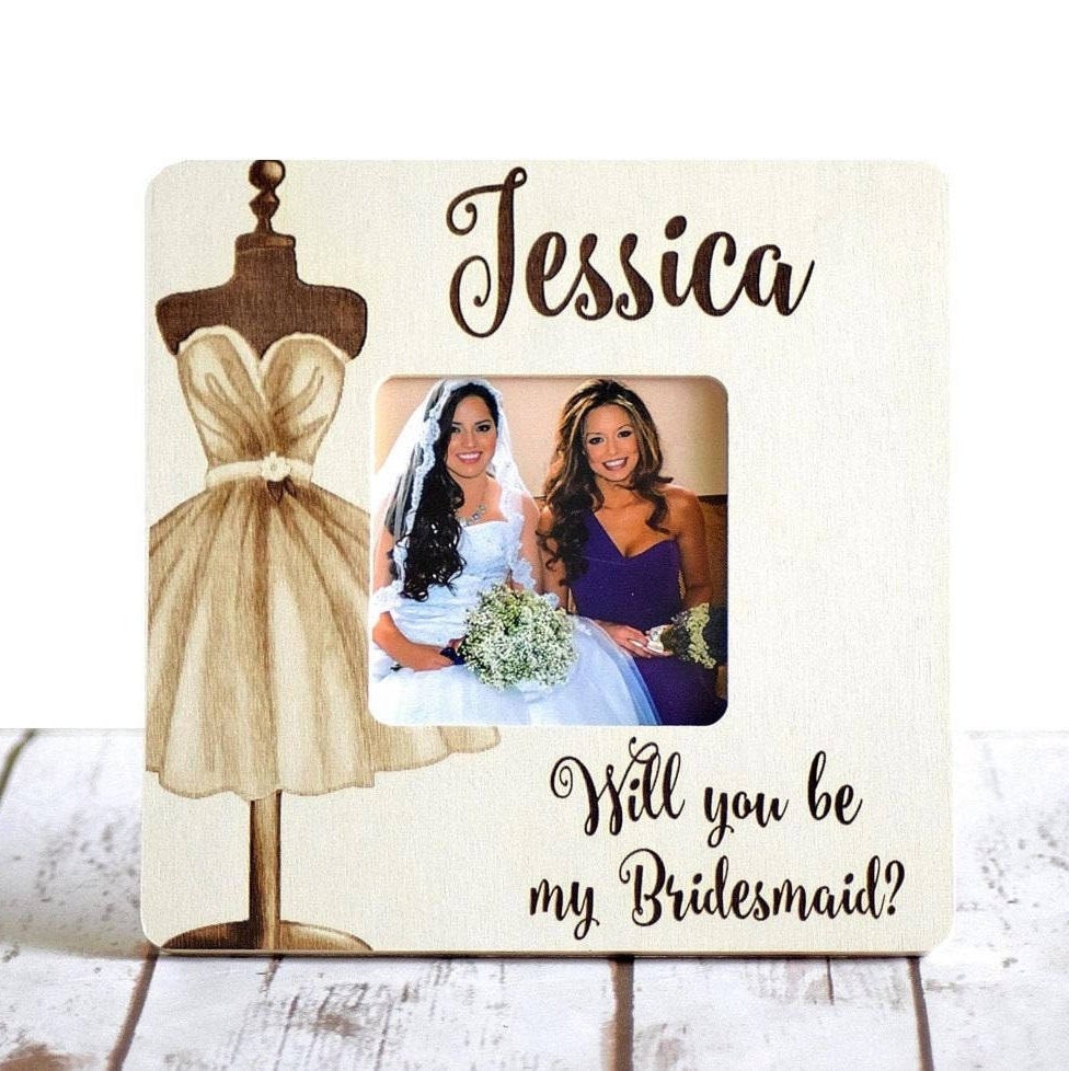 Maid of Honor Picture Frame Bridesmaid Gift Wedding Party | Etsy