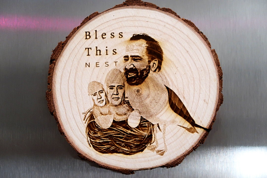 Funny Wooden Magnet, Cage Free Birds, Housewarming, Meme Gift