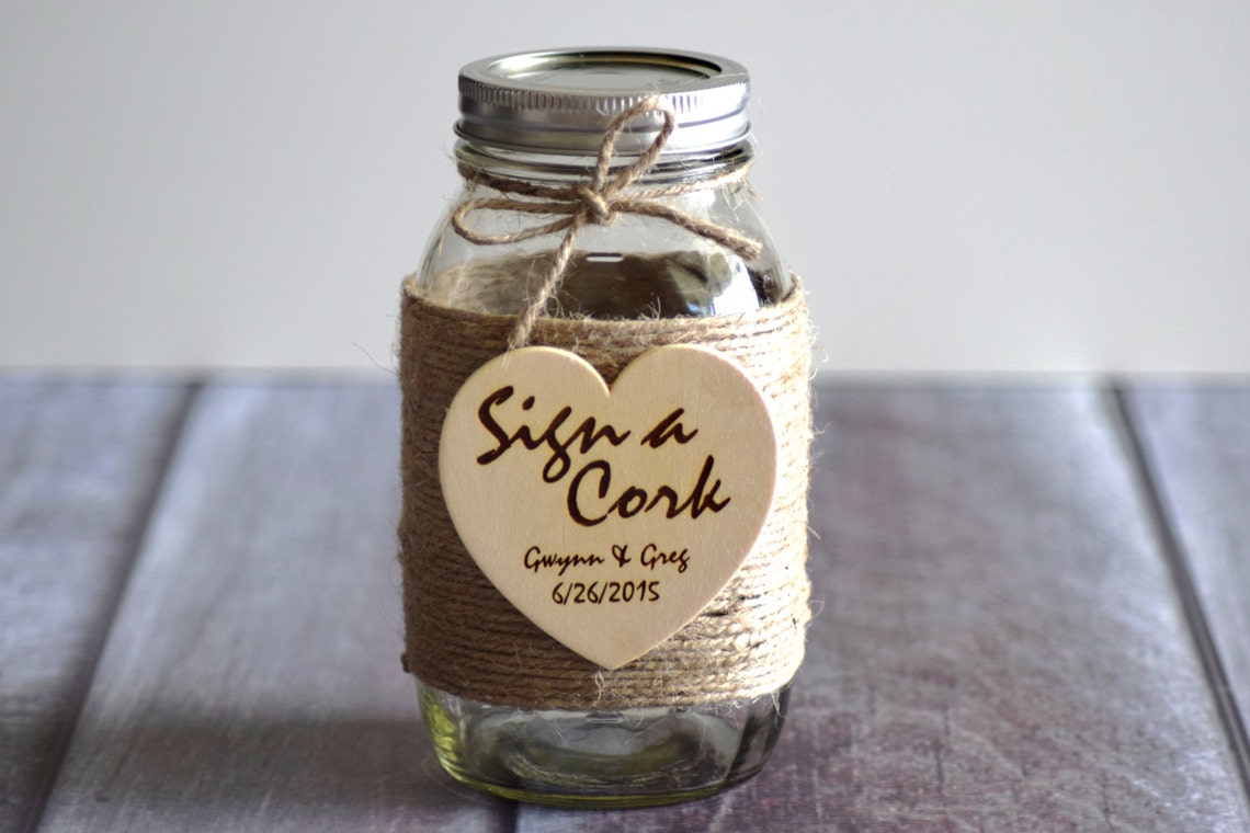 Alternative Guest Book Mason Jar and Sharpie Bridal Shower Etsy