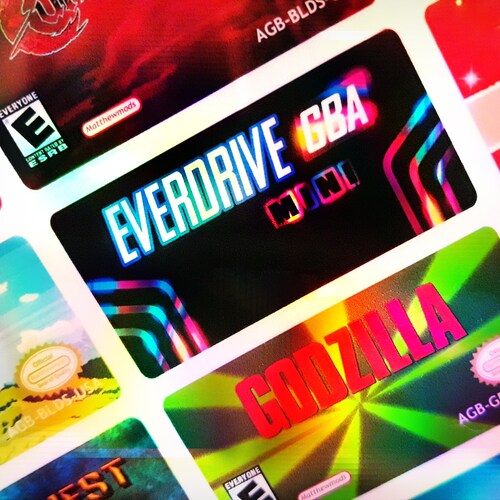 Game Boy Advance Holographic Labels