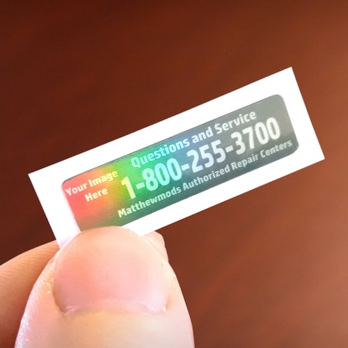 GBC/GBP Holographic Service Label