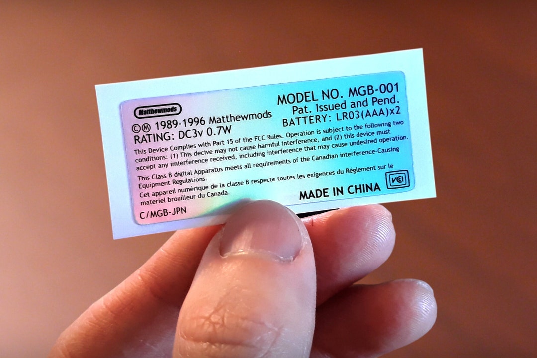 Game Boy Pocket Back Label - Etsy