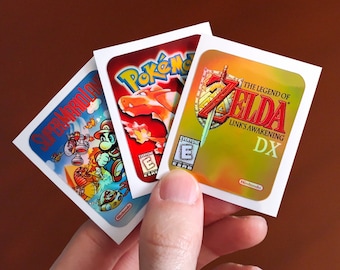 Kitsch gebogen gameboy-cartlabels