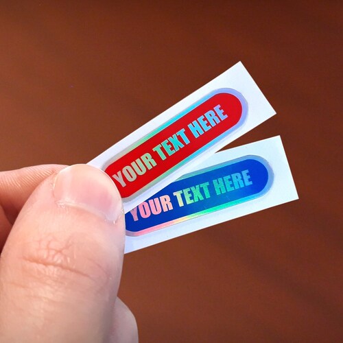 Holographic Boxy Pixel Cartridge Logo Label