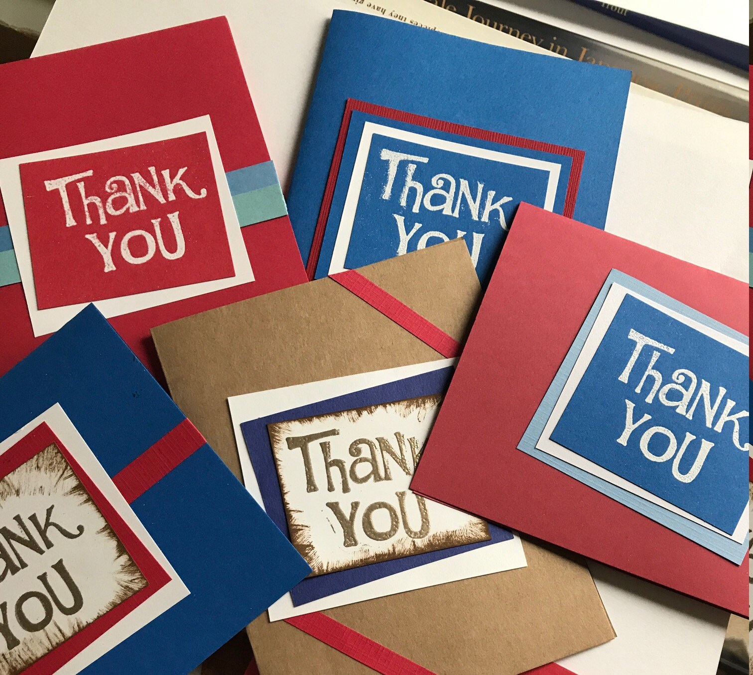5 Assorted Patriotic Thank You Cards | Etsy