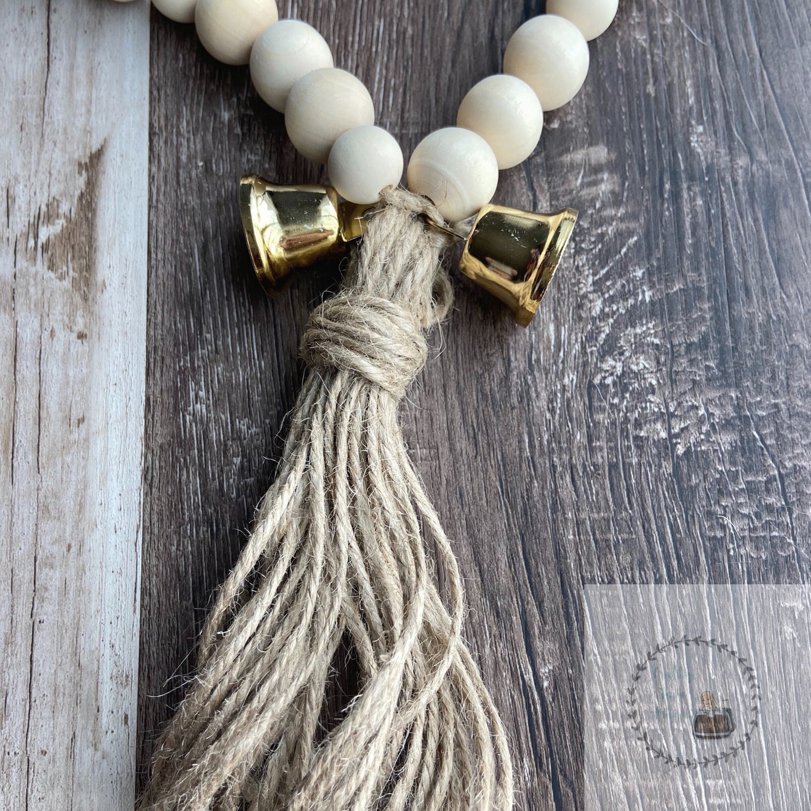 Beaded Puppy Potty Bell Rustic Dog Bell Dog Training Etsy