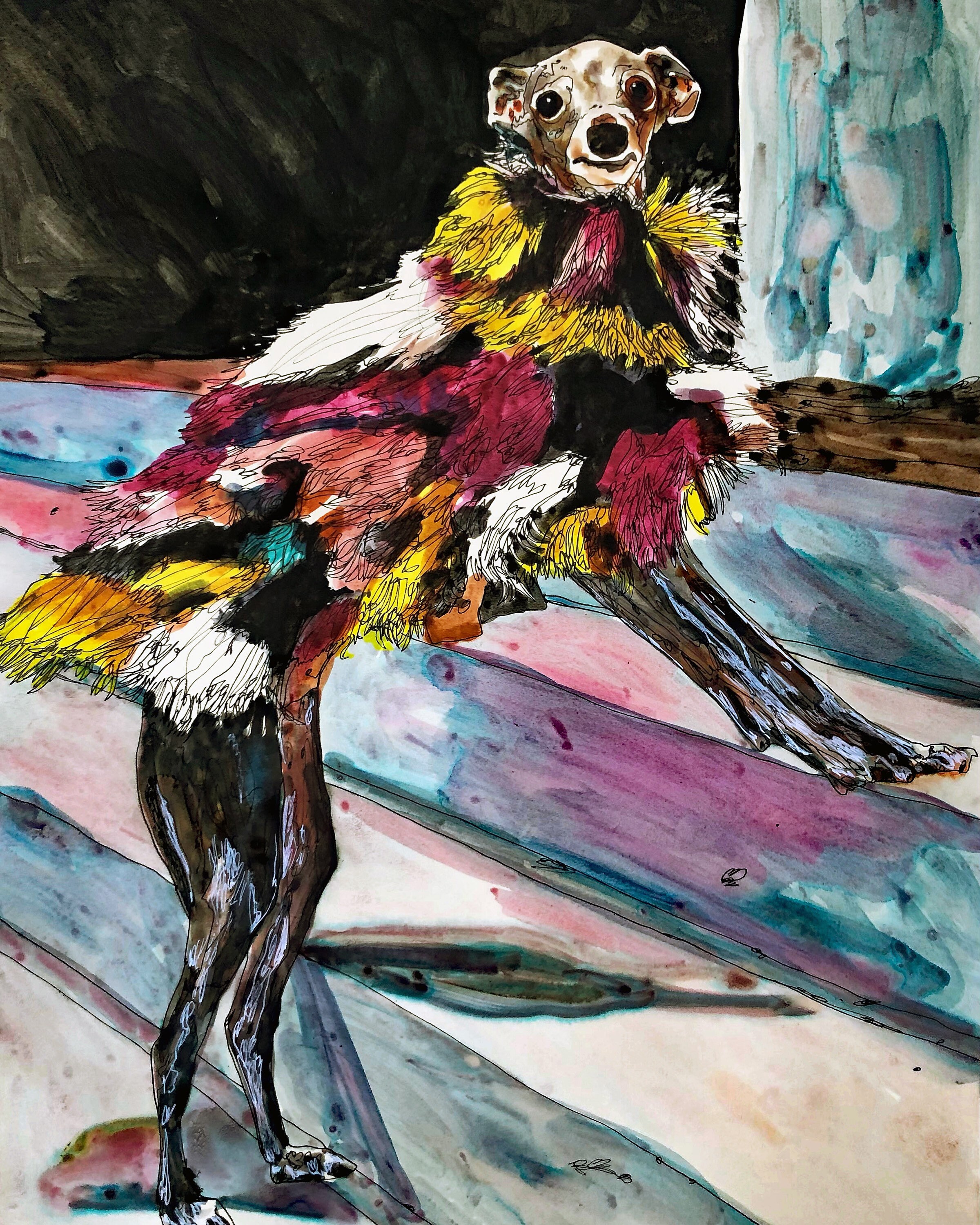 Tika the Iggy PRINT 12x16 | Etsy