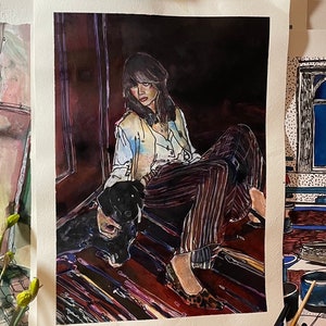 Me and My Dog II - ORIGINAL PAINTING