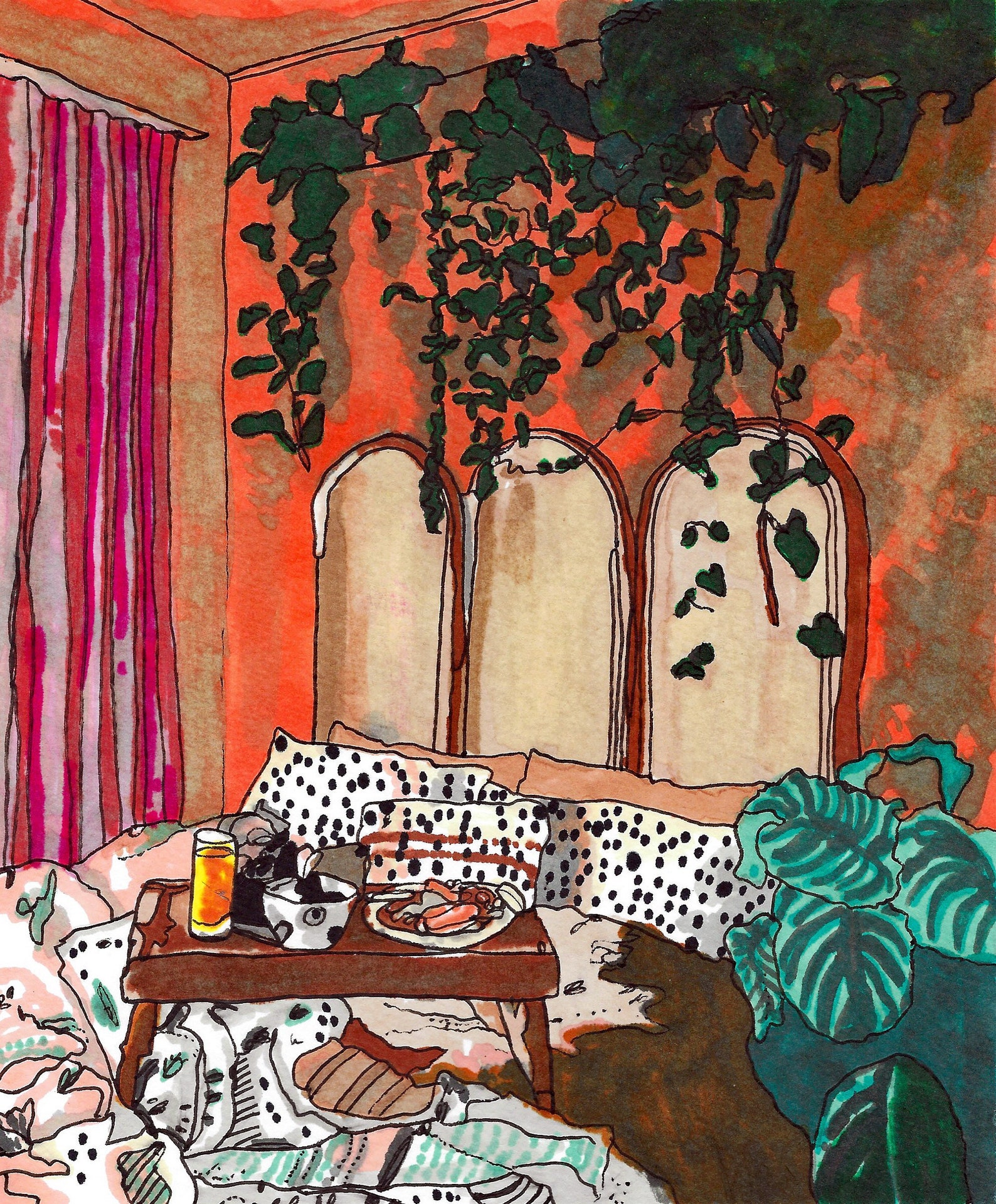 Breakfast in Bed - PRINT - Etsy