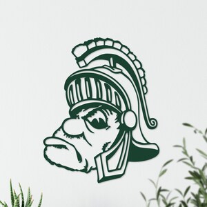 Msu Gruff Sparty Steel Wall Art Etsy