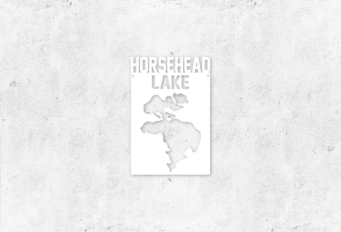 Horsehead Lake Michigan Steel Lake Map Etsy