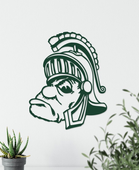 Msu Gruff Sparty Steel Wall Art Etsy