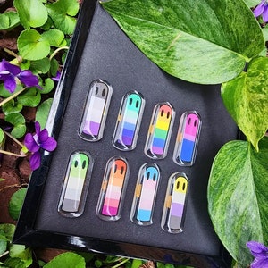 Pride Noodle Ghost Acrylic Pins