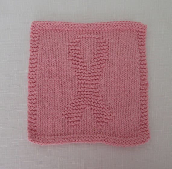 Breast Cancer Dishcloth Knitting Pattern Knitting Patterns