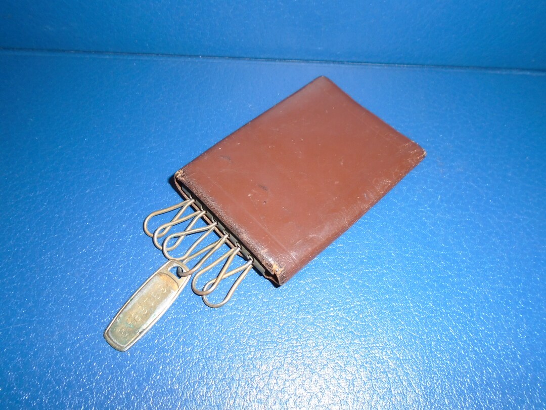Vintage Leather Keychain Etsy