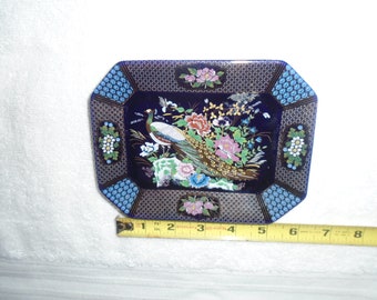 Small Rolling tray  Vintage china  Kutani Crane  Medicinal marijuana tray