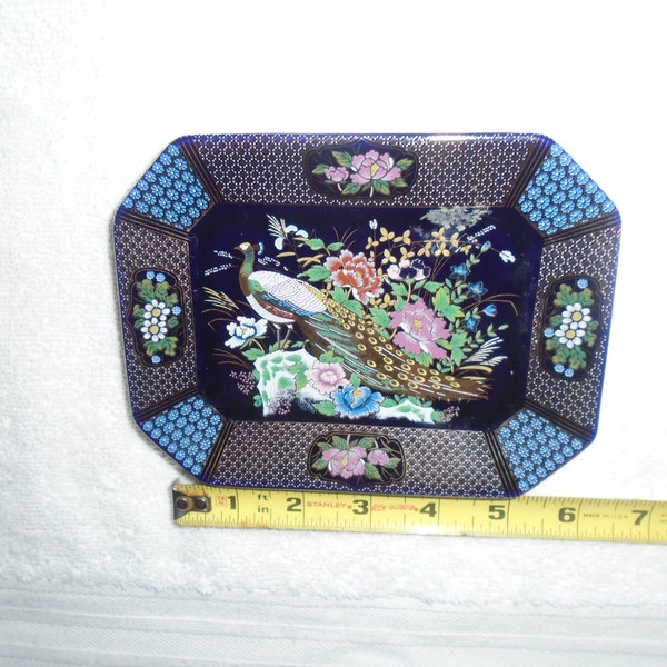 Small Rolling tray  Vintage china  Kutani Crane  Medicinal marijuana tray