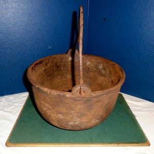 Antique cast iron bean pot, Witches caldron