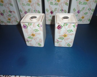 Mikori Ware Floral ceramic canisters, Fine art ceramics