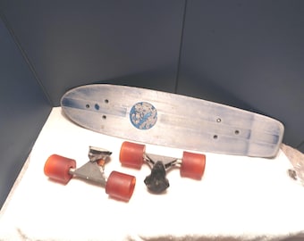 Vintage 1970s Roller Sports Inc Orange Lexan Skateboard With