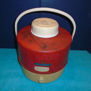 Thermos water cooler  Beverage cooler  Vintage cooler  Cooler Water cooler  Beach Cooler