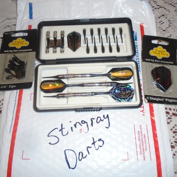 Vintage Stingray soft tip darts  Adjustable weight soft tip darts