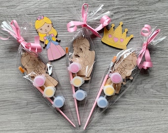 Paint your own princess crown / princess party cone / princess party favors/ princess castle or dress / Party bag filler/ princess birthday
