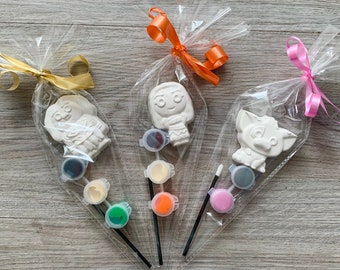 Paint your own adventurous island princess or pig or demi god / adventurous princess craft / kids party bag craft / party bag filler