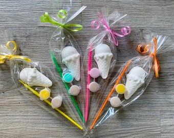 Set of ice cream party bag favours / kids party bag / Children’s Party bag craft/ paint your own / summer birthday party / wedding favour
