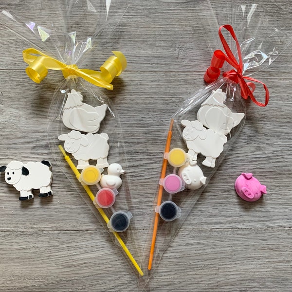 Bolsa de fiesta de animales de granja / Recuerdos de fiesta de cumpleaños de granja / Bolsas de fiesta de animales / Bolsas de fiesta de granja para niños / Recuerdos de fiesta de animales de granja