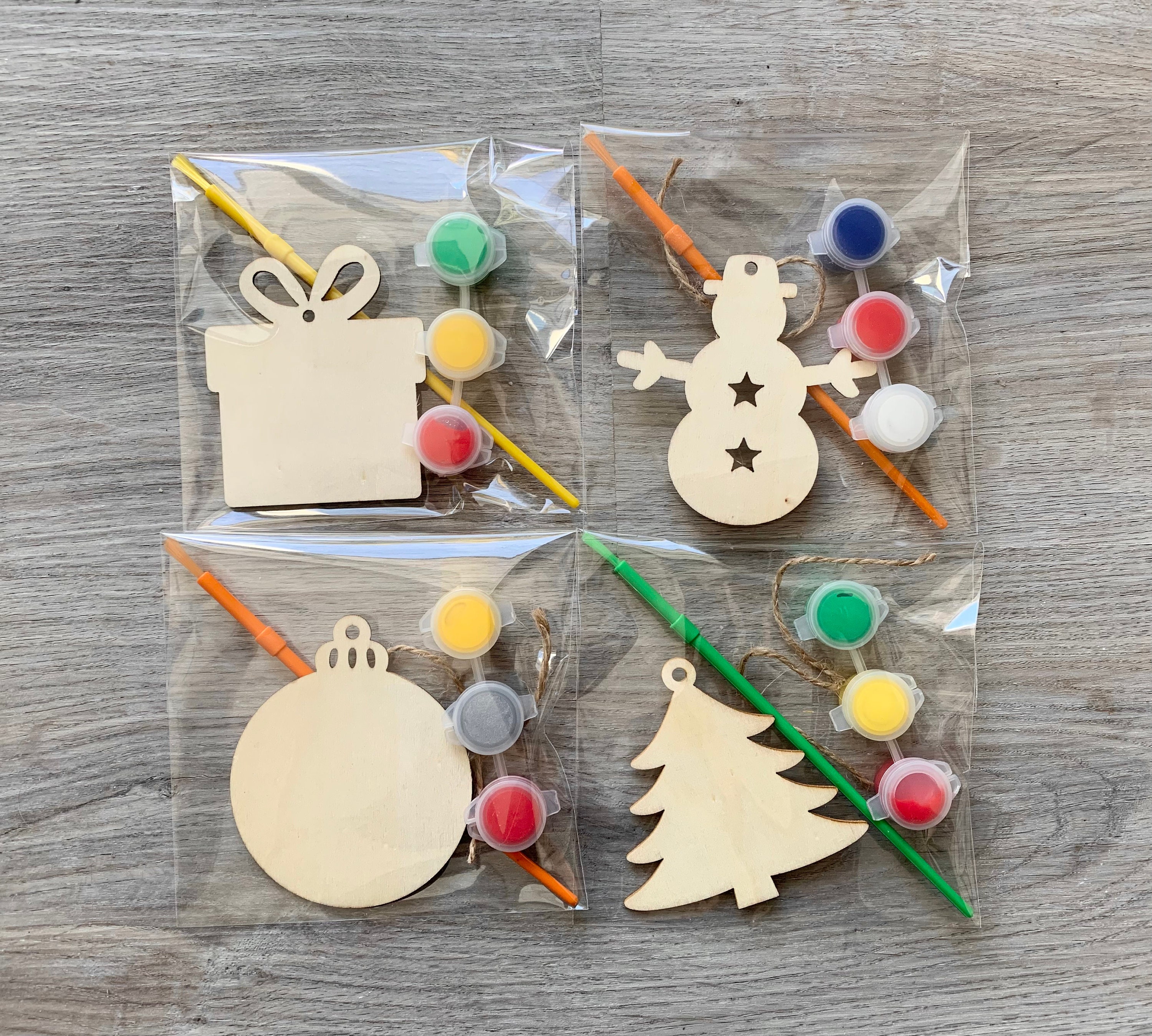 Christmas Ornament Coloring Kit, Christmas DIY Ornaments, Wooden Ornaments  to Paint, Kids DIY Ornaments, Kids Christmas Ornaments, DIY Kit