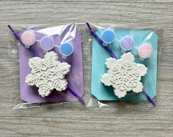 Snowflake party Favour / Frozen birthday Paint kit / frozen party bag activity/ Children’s Party bag filler/ paint your own Snowflake
