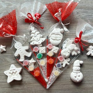 Christmas craft kit / paint your own Christmas decor / paint your own christmas tree santa snowman / Christmas Eve box fillers / activity