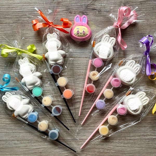 Labu party favors / Paint your own cute monster/ Labu birthday favour / Labu party bags