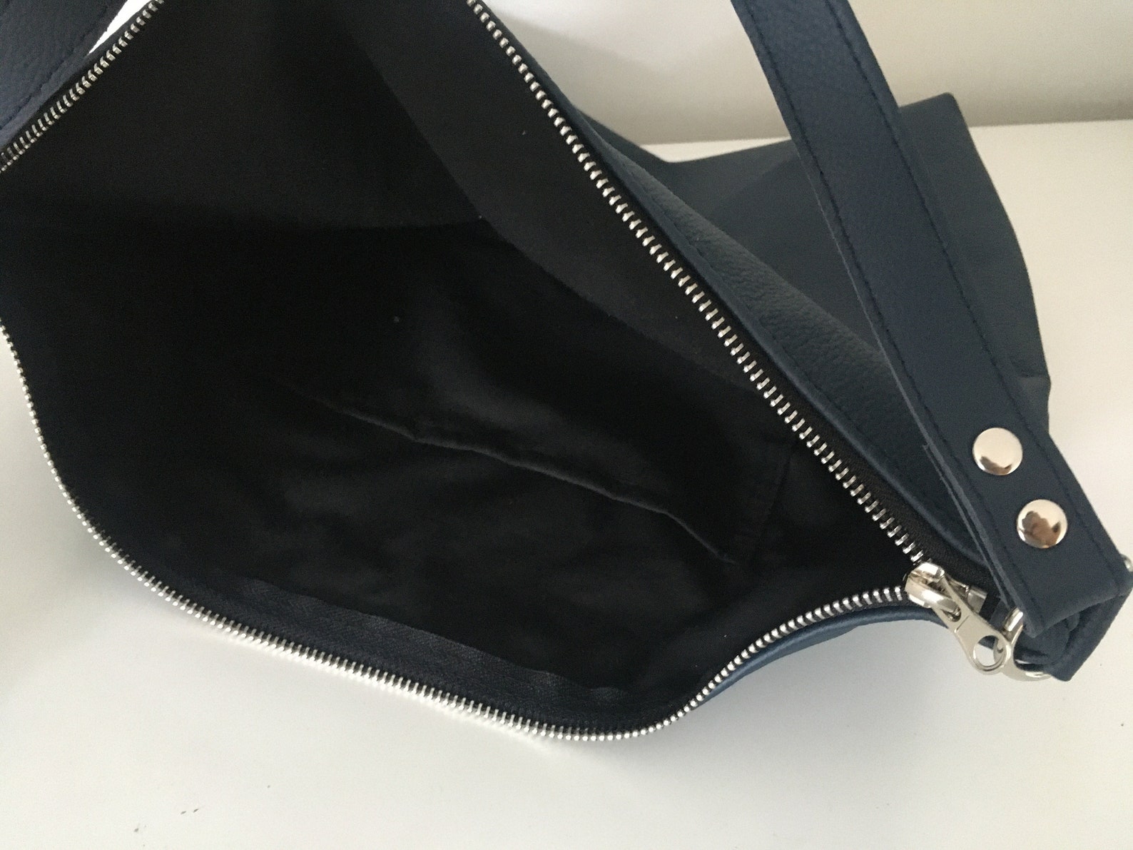 Leather Crossbody Bag / Leather Purse / Blue Leather Bag / - Etsy