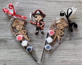 Dipingi il tuo pirata / cono per feste pirata / bomboniere pirata / riempitivo per sacchetti per feste / compleanno pirata