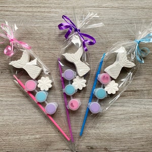 Paint your own mermaid tail / Mermaid party cone / mermaid party favors/ sea life party favor / mermaid Party bag filler/ mermaid birthday