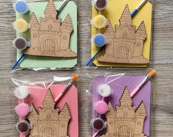 Paint your own princess castle / princess party craft / princess party favor / princess castle / Party bag filler/ princess birthday