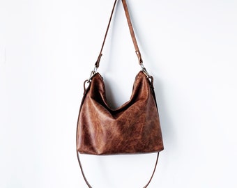 hobo style leather handbags