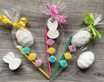 Pinta tu propio huevo de Pascua o conejito de Pascua / Manualidades de Pascua / Kit de manualidades de Pascua / Favores de fiesta de Pascua