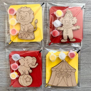 Pinta tu propia bolsa de fiesta de circo / fiesta de cumpleaños de circo / recuerdo de fiesta de circo / fiesta de payasos / relleno de bolsas de fiesta / cumpleaños con temática de circo