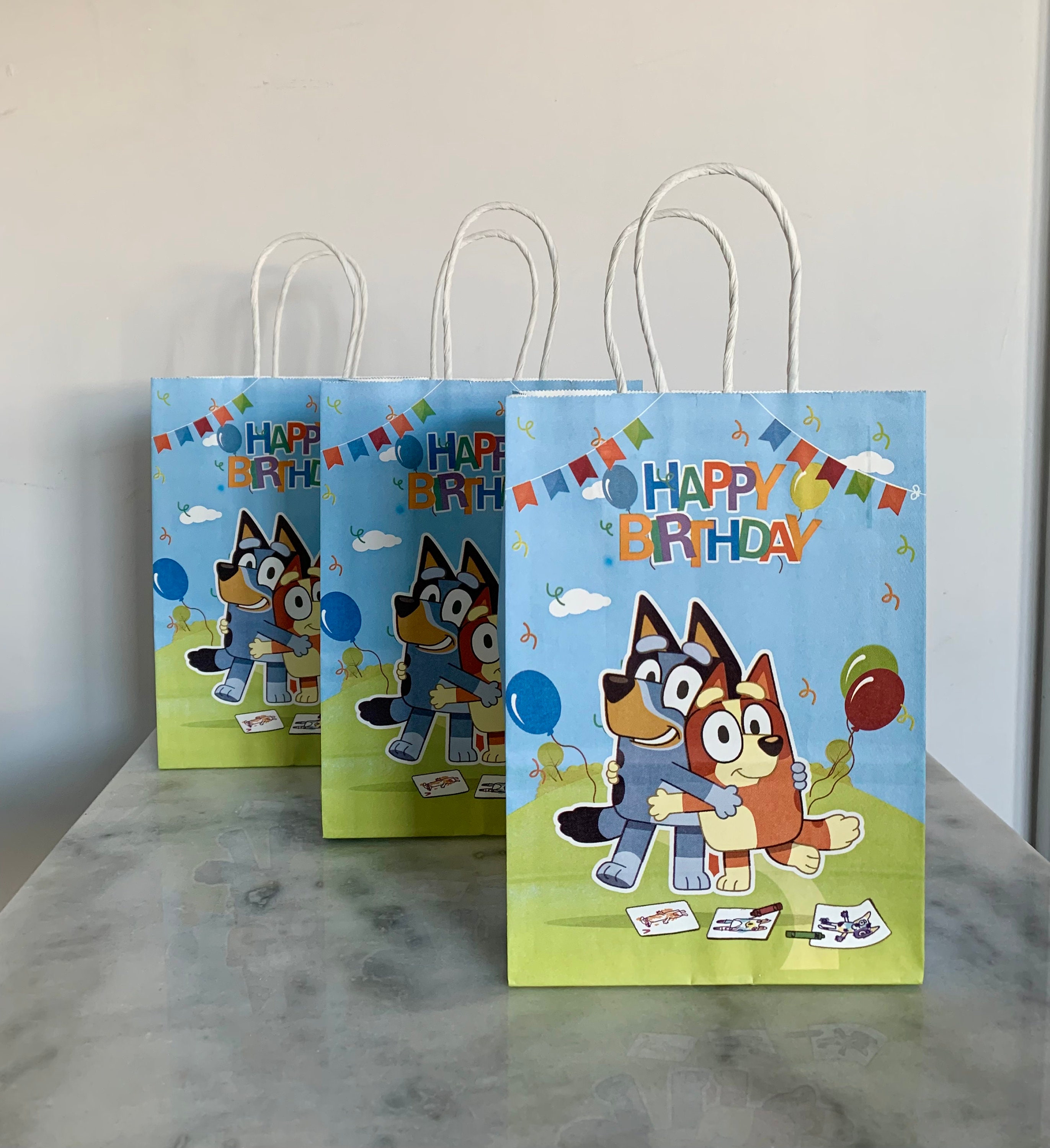 Bluey Party Bags / Bluey Paper Bag / Bluey Bingo Paper Gift Etsy Canada