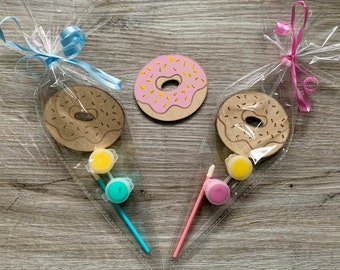 Paint your own Donut / doughnut party bag craft / Party favour / donut party bag / Party bag filler / paint your own doughnut donut