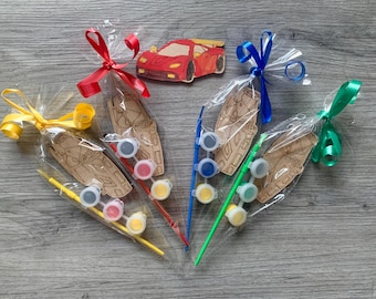 Racing car party favour / paint your own car / racing car party bag filler / racing cars birthday / racing car party favor