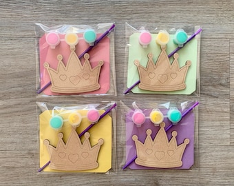 Paint your own princess crown / princess party paint / princess party favor / princess crown craft kit / Party bag filler/ princess birthday