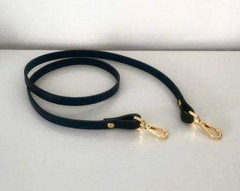 black leather bag strap