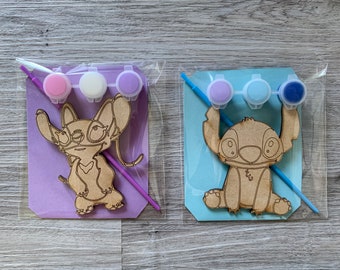 Paint your own Cute alien / angel and S party bags / party favors / craft party favours / party bag fillers
